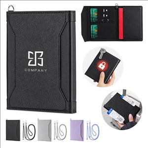 RFID Blocking Passport Wallet with Detachable Lanyard